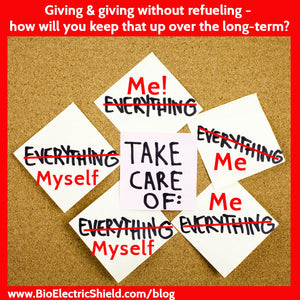 Giving without refueling - how will you keep that up over the long-term?