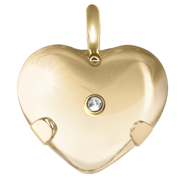 Diamond EMF Protection Necklace - 14k Gold  -  Level 5 Heart