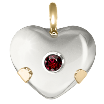 EMF Protection Necklace -  Level 3 Heart with Gem Enhancement