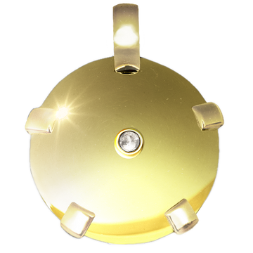 Diamond EMF Protection Necklace - 14k Gold - Level 5 Round