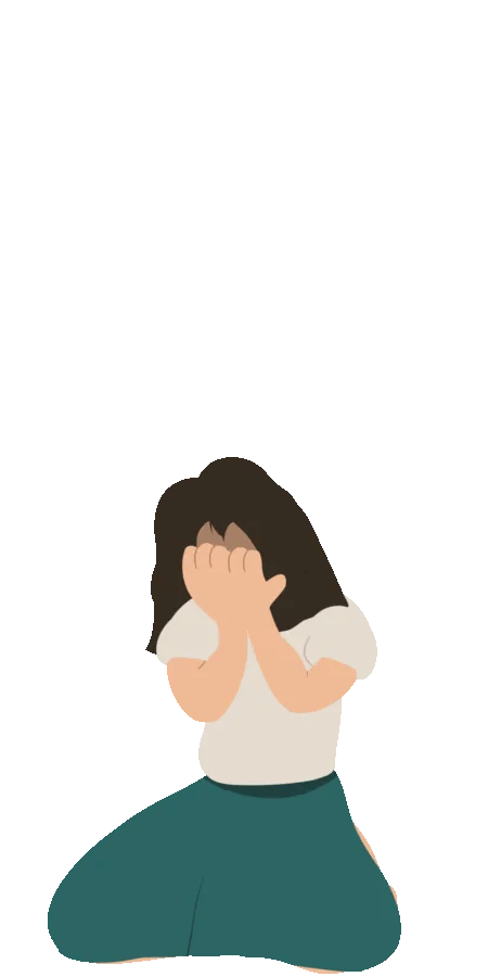 Woman falling down