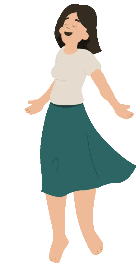 Woman rising up