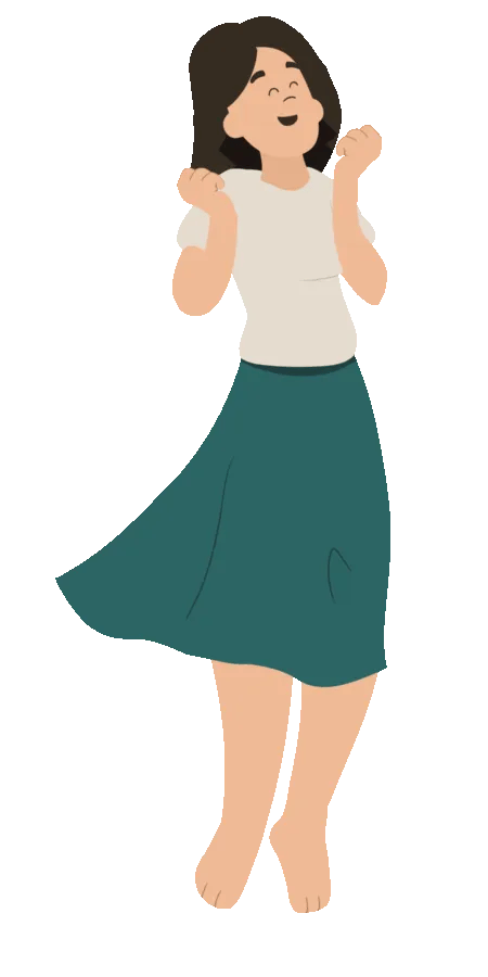 Excited Woman Figure 