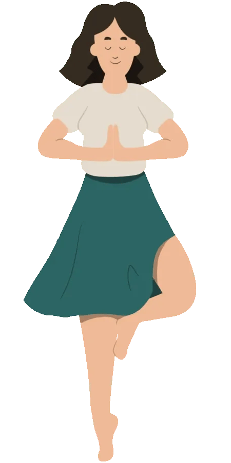 Woman in yoga position 2