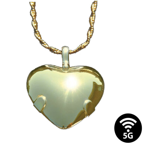 Level 4 BioElectric Ultimate Energy Protection Shield - Heart 14k Yellow Gold EMF blocker Jewelry Pendant EMf protection Empaths HSP Personal Energy protection