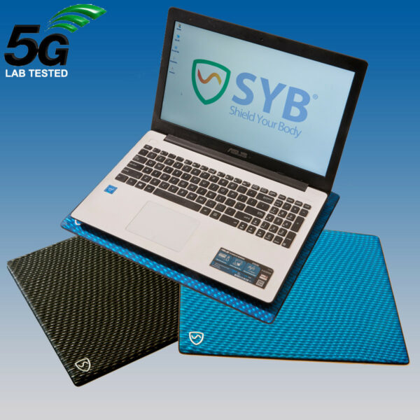 SYB laptop pad provides shielding - RF shielding from Wifi and bluetooth, ELF from AC power charger, heat
