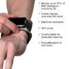SYB Wrist Band EMF Protection 5G tested Shield Your Body from your smart watch’s EMF & 5G radiation. washable, non-toxic, comfortable blocks 99% of EMF radiation