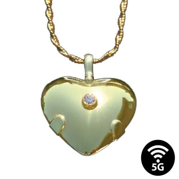 Level 5 BioElectric Ultimate Energy Protection Diamond Heart - 14k Yellow Gold