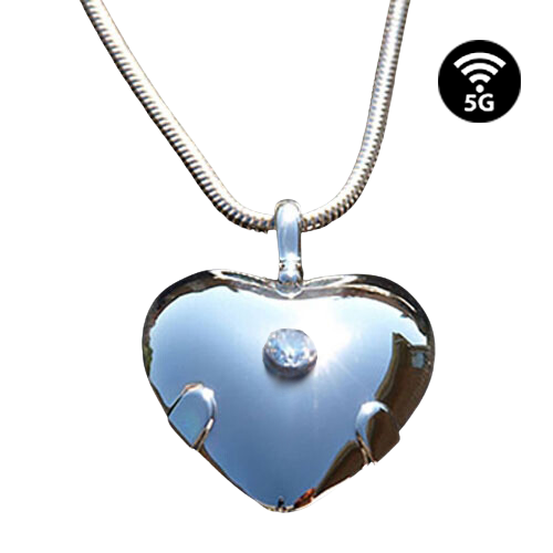 Level 5 BioElectric Ultimate Energy Protection Diamond Heart - 14k White Gold