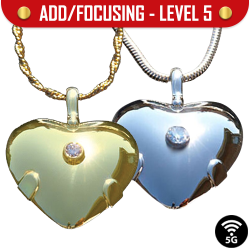 Level 5 BioElectric Ultimate Energy Protection Diamond Heart - 14k White Gold or 14k yellow gold
