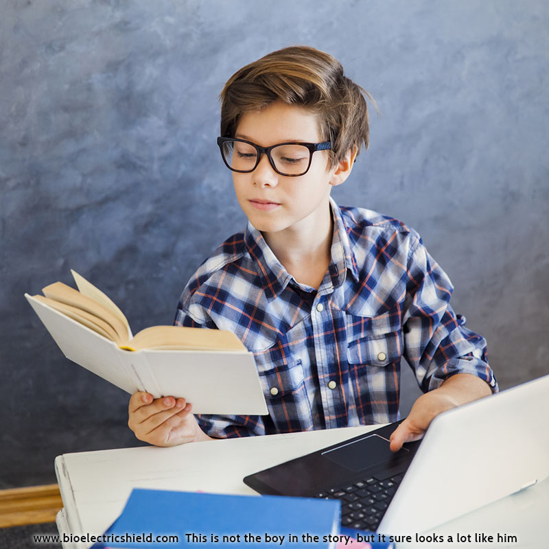 Boy Finds Reading Easier with a Shield – EMF sensitive instead of ADD