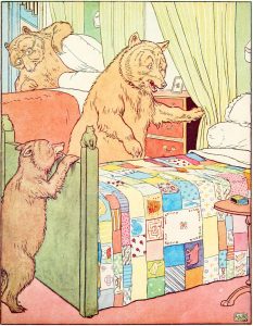Goldilocks and the three bears choose pillows