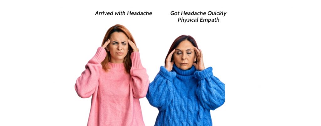 woman arrives with headache, then shortly after her friend has one too
