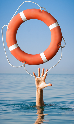 Life preserver - don't jump in and drown, throw the life preserver