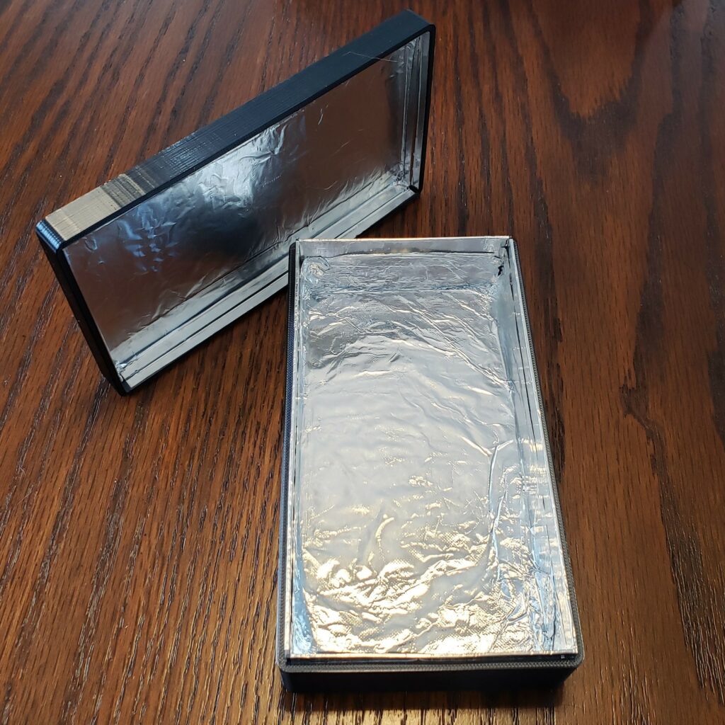 A Faraday cage made of metal foil